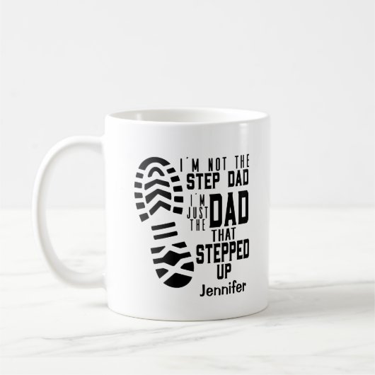 Step Vater Vatertag Personalisiert Kaffeetasse (Links)