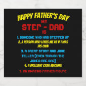 Step Vater Zitat Black Vater's Day Bierflaschenetikett (Einzelnes Label)