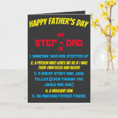 Step Vater Zitat Vatertag Karte (Gelbe Blume)