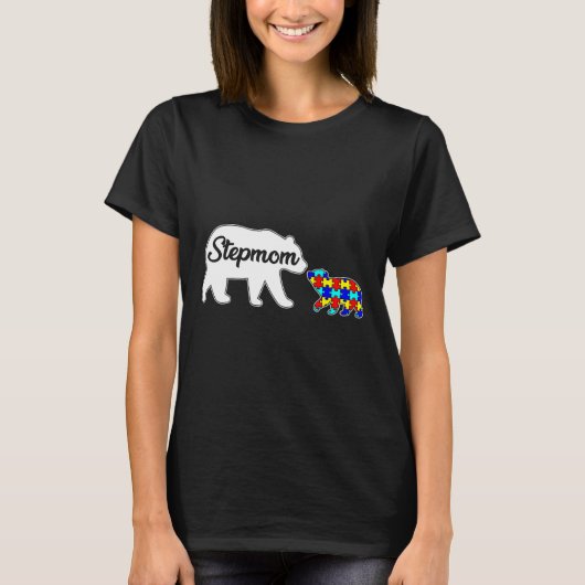 Stepama Bear Autismus Liebe Unterstützung Familie T-Shirt (Vorderseite)