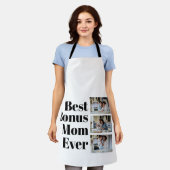 Stepama-Geschenk Bester Bonus Mama 3 FotoCollage Schürze (Getragen)