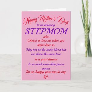 Stepama Mother's Day Pink Typografy Card Karte