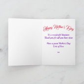 Stepama Mother's Day Pink Typografy Card Karte (Innenseite)
