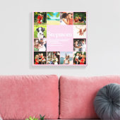 Stepama Stepmum Bonus Mama Foto Collage Pink Leinwanddruck (Insitu (Wohnzimmer))