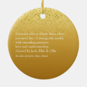 Stepama Stepmutter Elegant Gold Glitzer Glam Keramik Ornament (Hinten)