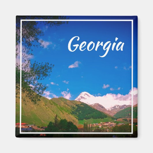 Stepantsminda Kazbegi Georgia Gergeti Caucuses Magnet (Vorne)