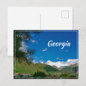 Stepantsminda Kazbegi Georgia Gergeti Caucuses Postkarte (Vorne/Hinten)