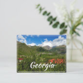 Stepantsminda Kazbegi Georgia Gergeti Caucuses Postkarte (Stehend Vorderseite)
