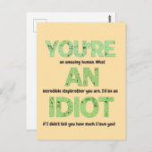 Stepbruder, du bist ein Phantastisches menschliche Postkarte (Vorne/Hinten)