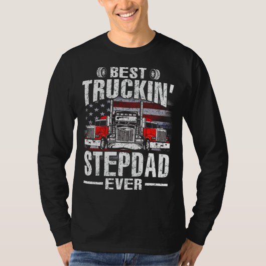 STEPDAD als Bester Truckin je USA T - Shirt Pater (Vorderseite)