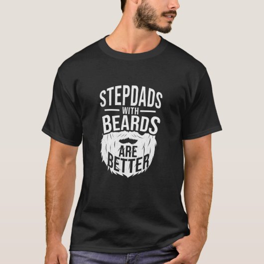 Stepdad Beard Bartded Gift - Männer T-Shirt (Vorderseite)