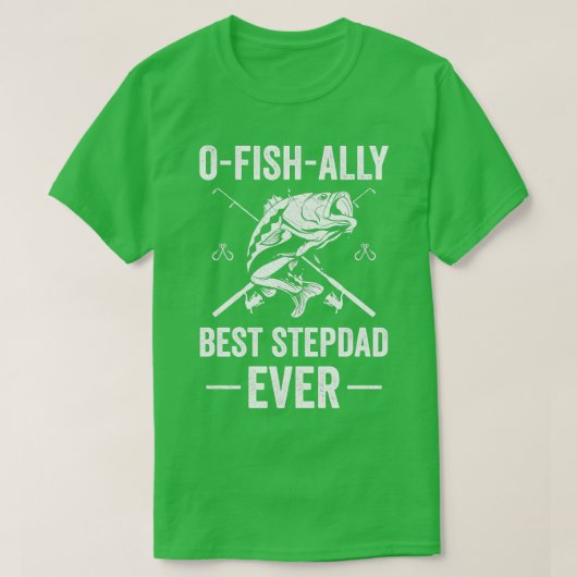 Stepdad Beste Stepdad je Fisch T-Shirt (Design vorne)