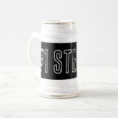 STEPDAD Bierstein-Geschenk für den Vater Bierglas (Vorderseite Links)