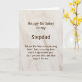 Stepdad Birthday Card Karte (Gelbe Blume)