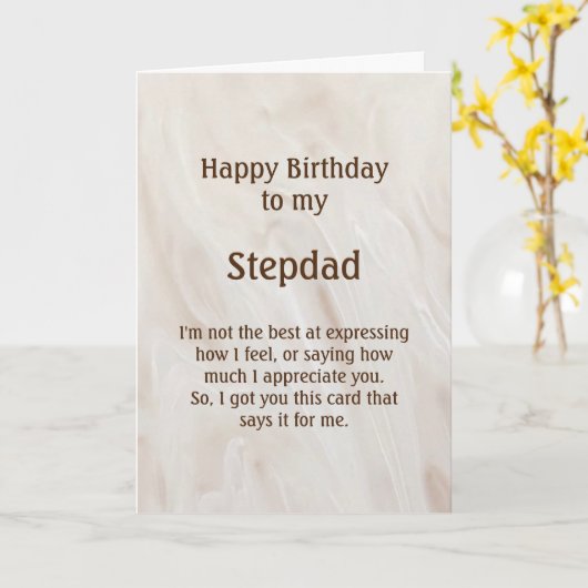Stepdad Birthday Card Karte (Gelbe Blume)