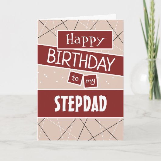 Stepdad Birthday Card Karte (Vorderseite)