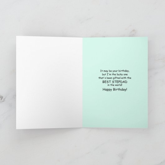 Stepdad Birthday Card Karte (Innenseite)
