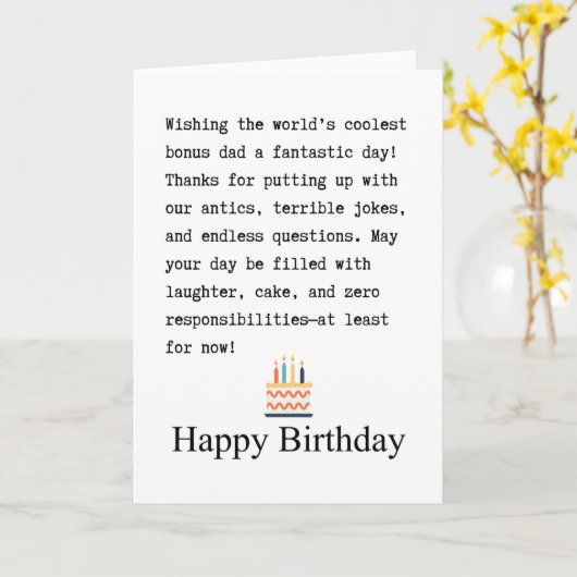 Stepdad birthday karte (Gelbe Blume)