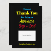 Stepdad Danke, dass du den Kartenhalter bekommst Dankeskarte (Vorne/Hinten)
