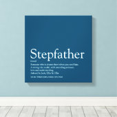 Stepdad definiert Blau als der beste Stepfather de Leinwanddruck (Insitu (Holzboden))