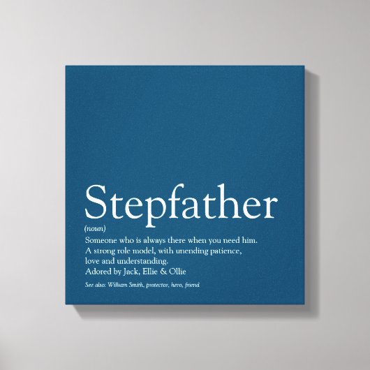 Stepdad definiert Blau als der beste Stepfather de Leinwanddruck (Vorderseite)
