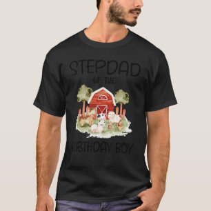 Stepdad Der Geburtstag für Boy Barnyard Farm Anim T-Shirt