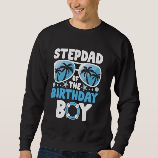 Stepdad des Geburtstagsschwimmers Sweatshirt (Vorderseite)