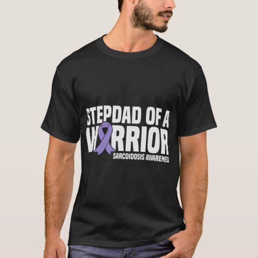 Stepdad eines Kriegers: Sarkoidose Bewusstsein T-Shirt (Vorderseite)