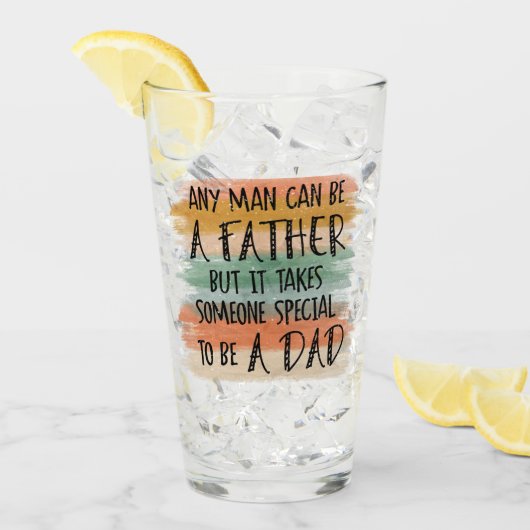 Stepdad Father's Day-Geschenk | Besondere Väter Glas (Vorderseite Ice)