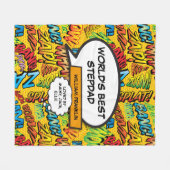 Stepdad Fun Modernes Comic Fleecedecke (Vorderseite (Horizontal))