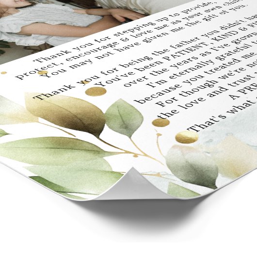 Stepdad-Geschenk von Step-Tochter Poster (Ecke)