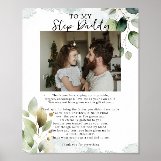 Stepdad-Geschenk von Step-Tochter Poster (Vorne)