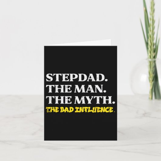 Stepdad Man Myth D Influence Funny Step Vater Vate Karte (Vorderseite)