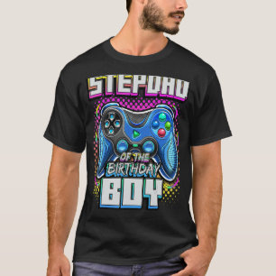 Stepdad of the Birthday Boy Matching Family Video T-Shirt