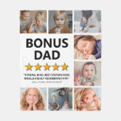 Stepdad Rating | Bonus Vater Foto Fleecedecke (Vorderseite)