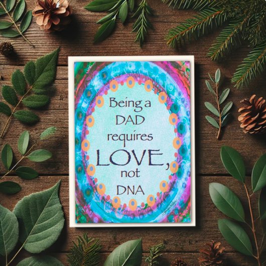 Stepdad Vatertag DNA Zitat Inspirationskarte Karte