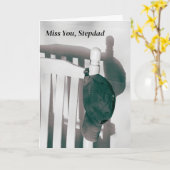 Stepdad Vermisst You Cap and Rocking Chair Foto Karte (Gelbe Blume)