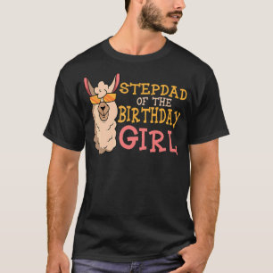 Stepdad vom Geburtstagsmädchen Lama Bday Party Cel T-Shirt