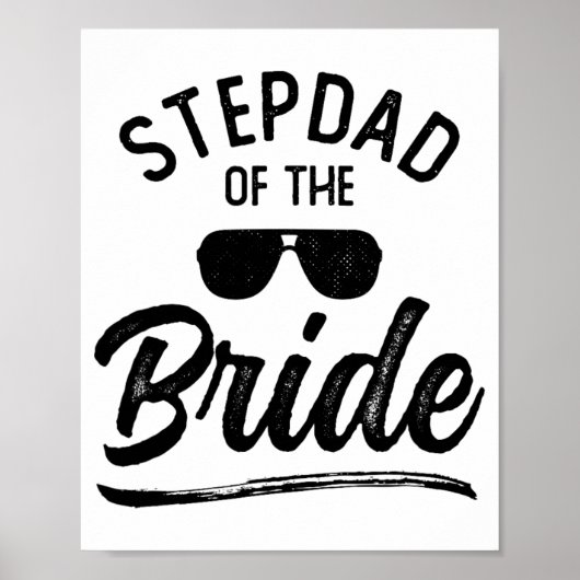 Stepdad von der Braut Matching Wedding Party Poster (Vorne)