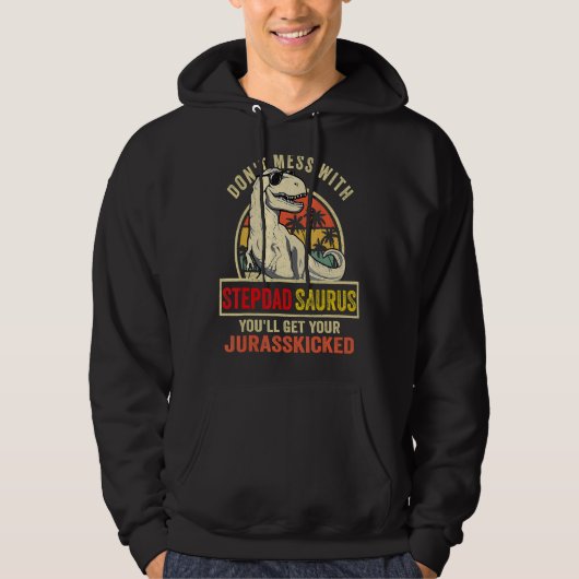Stepdadsaurus Rex Dinosaur Stepdad Saurus Familie Hoodie (Vorderseite)