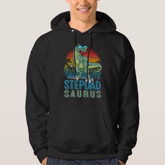 Stepdadsaurus Rex Dinosaur Stepdad Saurus Familie Hoodie (Vorderseite)