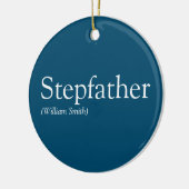 Stepfather definiert Stepdad Modernes Blau Keramik Ornament (Links)