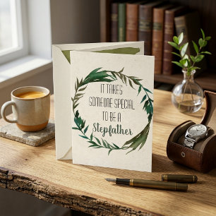 Stepfather Father's Day Step-dad Blätter Card Karte