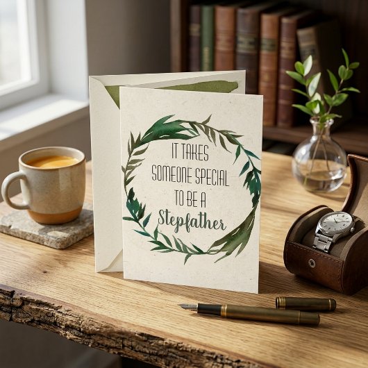 Stepfather Father's Day Step-dad Blätter Card Karte
