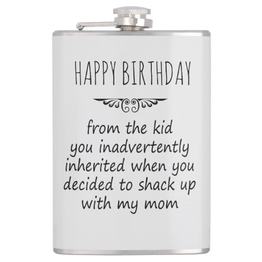 Stepfather-Geschenk Flachmann (Vorderseite)