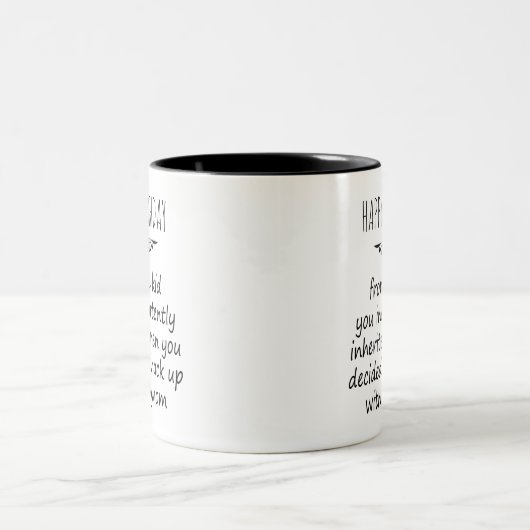 Stepfather-Geschenk Zweifarbige Tasse (Mittel)