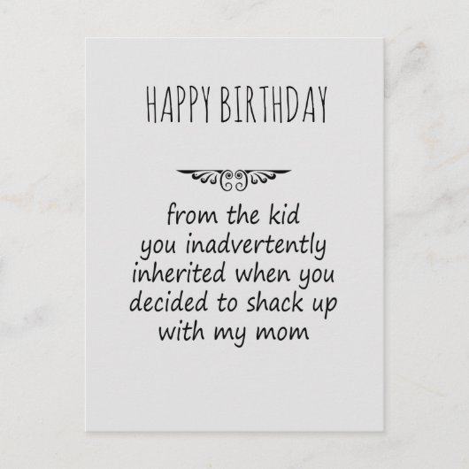 Stepfather Gift Postkarte (Vorderseite)