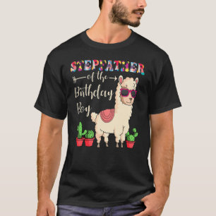 Stepfather of the Birthday Boy Lama Bday Party Ce T-Shirt