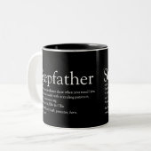 Stepfather Stepdad definiert Schwarz Zweifarbige Tasse (Vorderseite Links)
