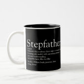 Stepfather Stepdad definiert Schwarz Zweifarbige Tasse (Links)